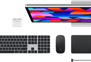 Mac-accessoires: AirPods, Studio Display, Magic Keyboard, Magic Mouse, Magic Trackpad, MagSafe-oplaadkabel